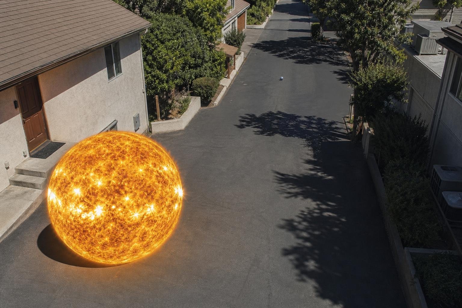 Il sistema solare in scala: se il Sole fosse grande come una porta