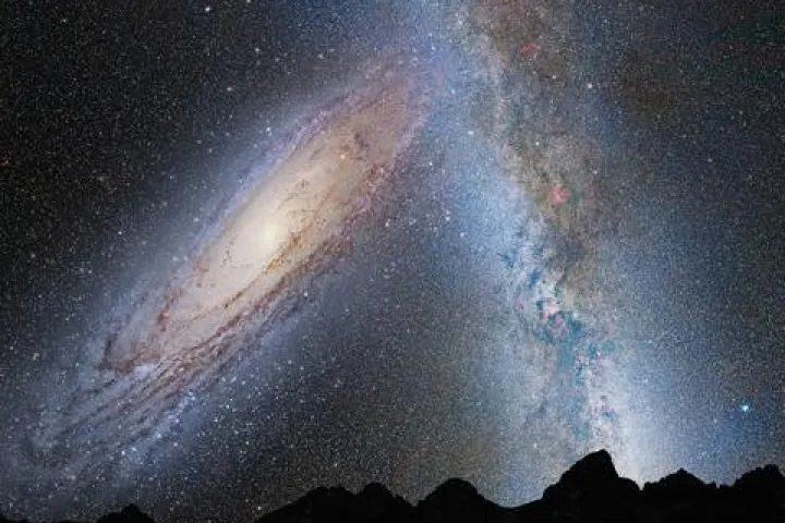 La Via Lattea vista dalla Terra in una notte serena