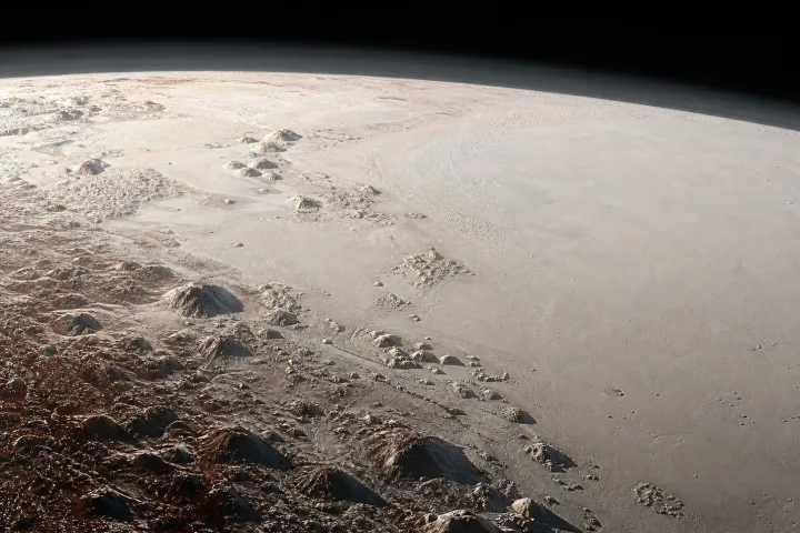 Superficie di Plutone fotografata dalla sonda New Horizons, immagine reale NASA