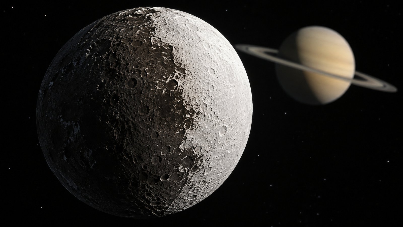 Iapeto, la luna di Saturno con una faccia bianca e una nera